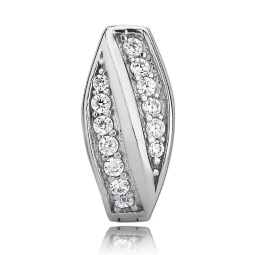 Balia Creolen für Damen glänzend Zirkonia aus 925er Silber BAO0022SW