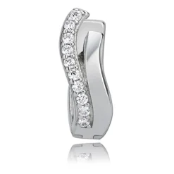Balia Creolen für Damen glänzend Zirkonia aus 925er Silber BAO0018SW