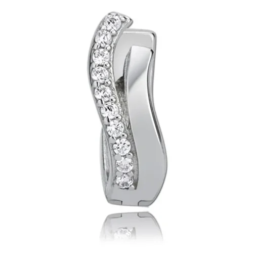 Balia Creolen für Damen glänzend Zirkonia aus 925er Silber BAO0018SW