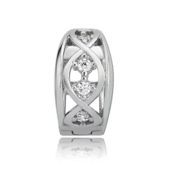 Balia Creolen für Damen glänzend Zirkonia aus 925er Silber BAO0021SW