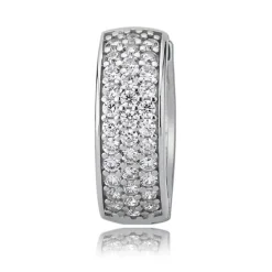 Balia Creolen für Damen glänzend Zirkonia aus 925 Silber BAO0008SW