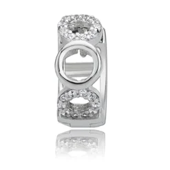 Balia Creolen für Damen glänzend Zirkonia aus 925er Silber BAO0020SW