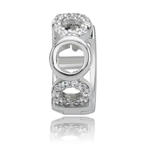 Balia Creolen für Damen glänzend Zirkonia aus 925er Silber BAO0020SW