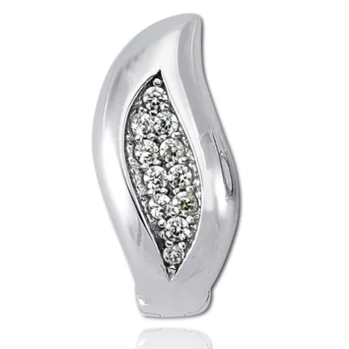 Balia Creolen für Damen glänzend Zirkonia aus 925er Silber BAO0045SW