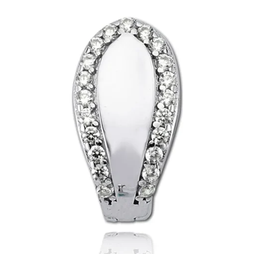 Balia Creolen für Damen glänzend Zirkonia aus 925er Silber BAO0046SW