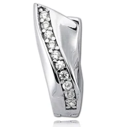 Balia Creolen für Damen glänzend Zirkonia aus 925er Silber BAO0047SW