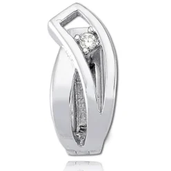 Balia Creolen für Damen glänzend Zirkonia aus 925er Silber BAO0048SW