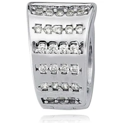 Balia Creolen für Damen glänzend Zirkonia aus 925er Silber BAO0074SW