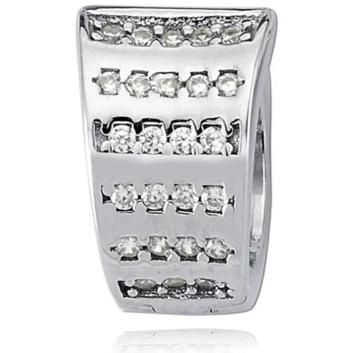 Balia Creolen für Damen glänzend Zirkonia aus 925er Silber BAO0074SW