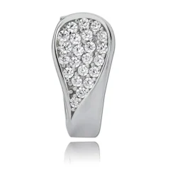 Balia Creolen für Damen glänzend Zirkonia aus 925er Silber BAO0023SW