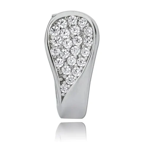 Balia Creolen für Damen glänzend Zirkonia aus 925er Silber BAO0023SW