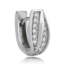 Balia Creolen für Damen glänzend Zirkonia aus 925er Silber BAO0022SW