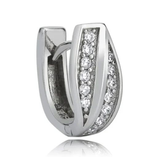 Balia Creolen für Damen glänzend Zirkonia aus 925er Silber BAO0022SW