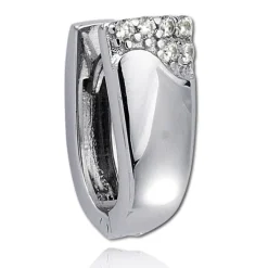 Balia Creolen für Damen glänzend Zirkonia aus 925er Silber BAO0043SW