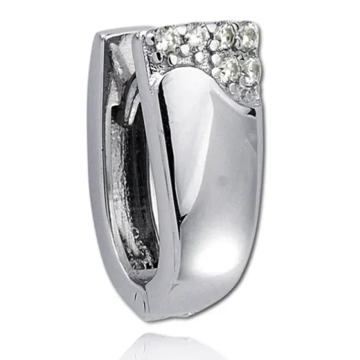 Balia Creolen für Damen glänzend Zirkonia aus 925er Silber BAO0043SW