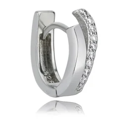 Balia Creolen für Damen glänzend Zirkonia aus 925er Silber BAO0018SW