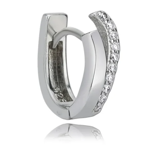 Balia Creolen für Damen glänzend Zirkonia aus 925er Silber BAO0018SW
