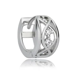 Balia Creolen für Damen glänzend Zirkonia aus 925er Silber BAO0021SW