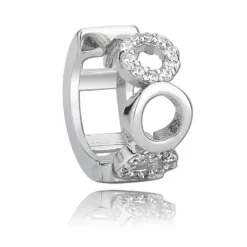 Balia Creolen für Damen glänzend Zirkonia aus 925er Silber BAO0020SW