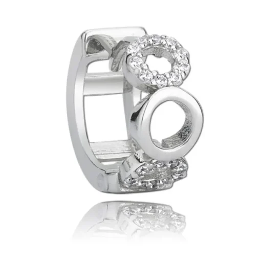 Balia Creolen für Damen glänzend Zirkonia aus 925er Silber BAO0020SW