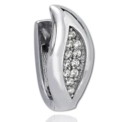 Balia Creolen für Damen glänzend Zirkonia aus 925er Silber BAO0045SW