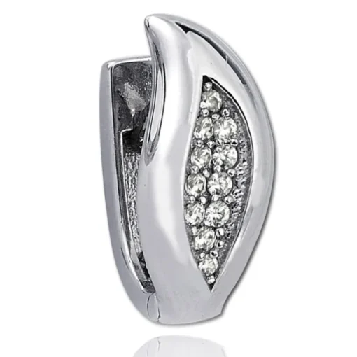 Balia Creolen für Damen glänzend Zirkonia aus 925er Silber BAO0045SW