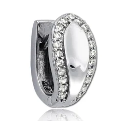 Balia Creolen für Damen glänzend Zirkonia aus 925er Silber BAO0046SW