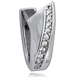 Balia Creolen für Damen glänzend Zirkonia aus 925er Silber BAO0047SW