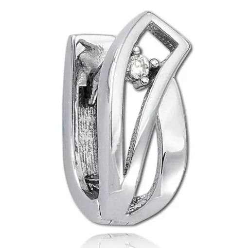 Balia Creolen für Damen glänzend Zirkonia aus 925er Silber BAO0048SW