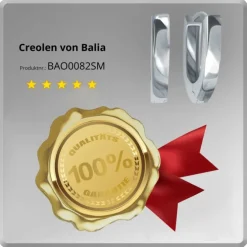 Balia Creolen für Damen mattiert aus 925er Sterling Silber BAO0082SM