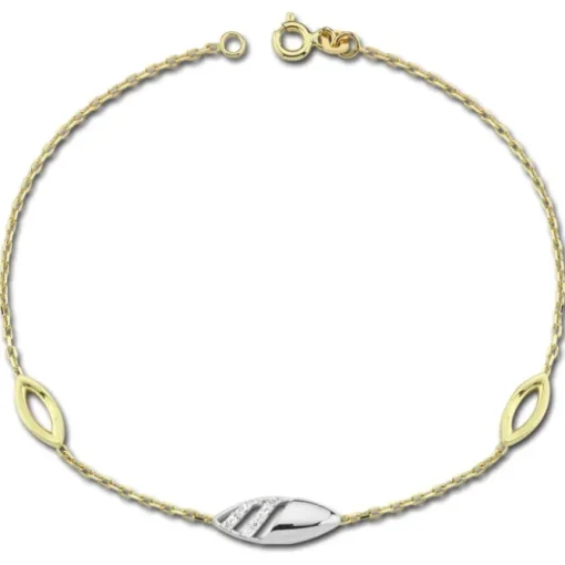 Balia Damen Armband 333 Gelb-Weißgold mit Zirkonia BGA0002T8