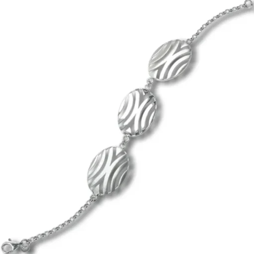 Balia Damen Armband 925 Silber matt und poliert 19cm BAA0026SM