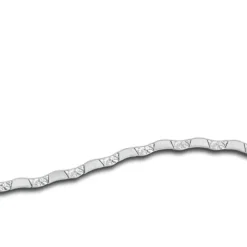 Balia Damen Armband 925 Silber matt und geschlagen 18,5cm BAA0005SO