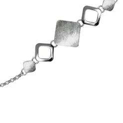 Balia Damen Armband 925 Silber matt und poliert 18,5cm BAA0019SM