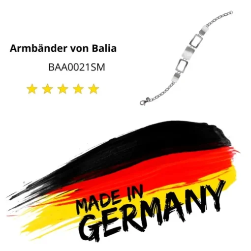 Balia Damen Armband 925 Silber matt und poliert 20cm BAA0021SM