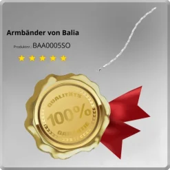 Balia Damen Armband 925 Silber matt und geschlagen 18,5cm BAA0005SO