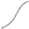 Balia Damen Armband Zirkonia 925 Silber matt glanz 18,5cm BAA0003SW