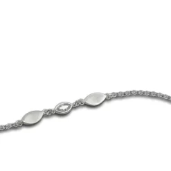 Balia Damen Armband Zirkonia 925 Silber glanz und mattiert 19cm BAA0027SW