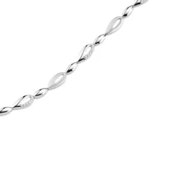 Balia Damen Armband Zirkonia 925 Silber matt glanz 18,5cm BAA0003SW