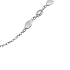 Balia Damen Armband Zirkonia 925 Silber glanz und mattiert 19cm BAA0027SW