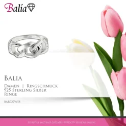 Balia Damen Chain Ring aus 925 Silber Gr.58 BAR027W58