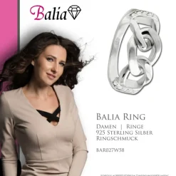 Balia Damen Chain Ring aus 925 Silber Gr.58 BAR027W58