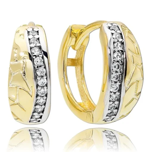 Balia Damen Creolen aus 333 Gelbgold mit Zirkonia BGO0055GW