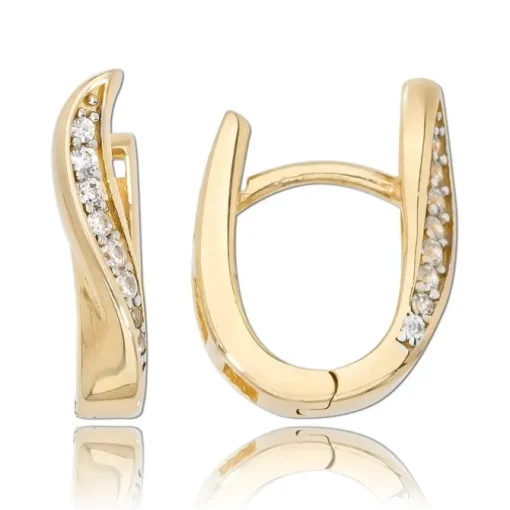 Balia Damen Creolen aus 333 Gelbgold mit Zirkonia BGO0057GW