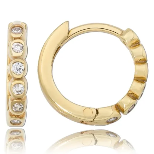 Balia Damen Creolen aus 333 Gelbgold mit Zirkonia BGO0058GW