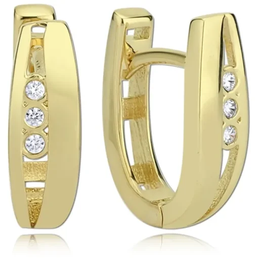 Balia Damen Creolen aus 333 Gelbgold mit Zirkonia BGO0006GW