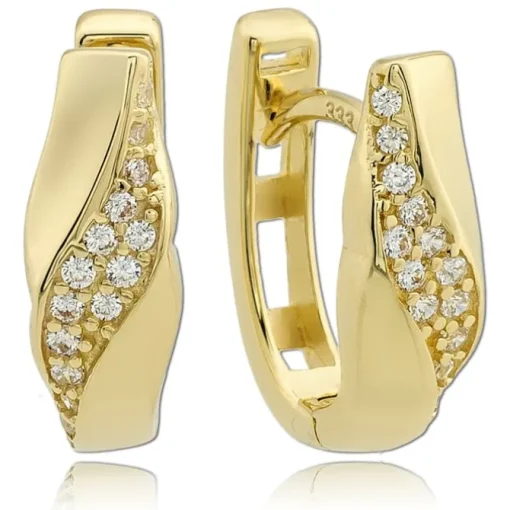 Balia Damen Creolen aus 333 Gelbgold mit Zirkonia BGO0122GW