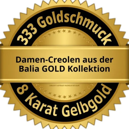 Balia Damen Creolen aus 333 Gelbgold mit Zirkonia BGO0055GW