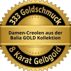 Balia Damen Creolen aus 333 Gelbgold mit Zirkonia BGO0057GW