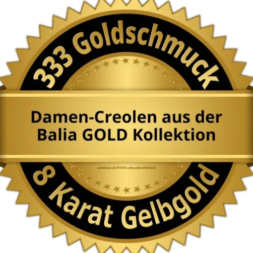Balia Damen Creolen aus 333 Gelbgold mit Zirkonia BGO0058GW